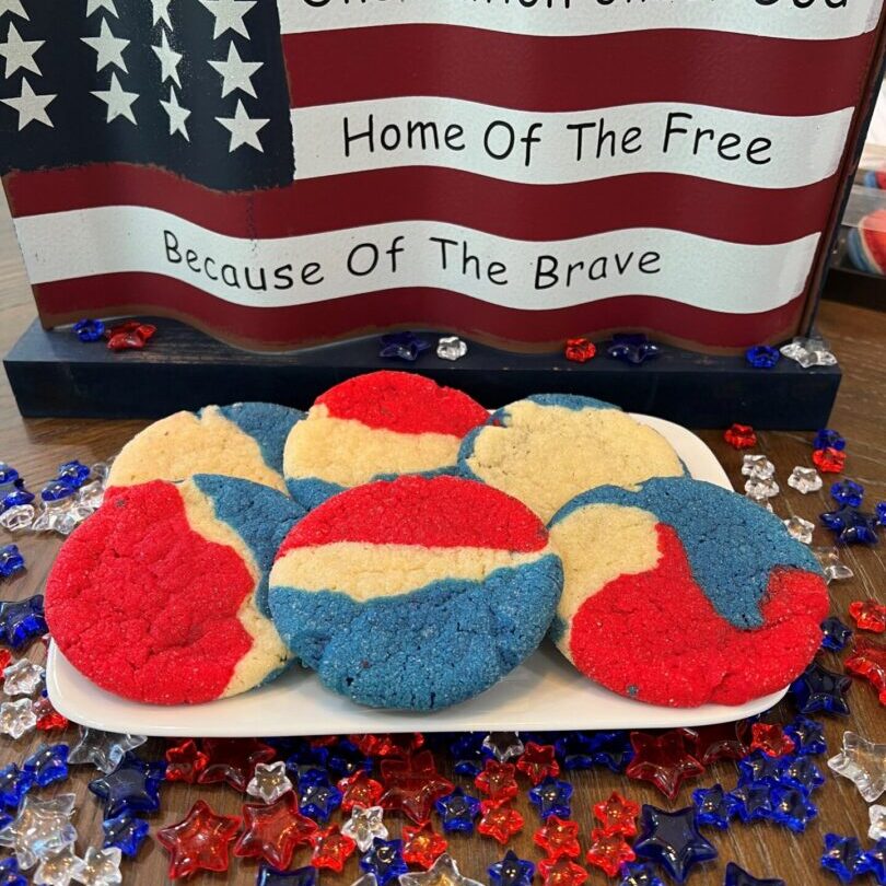 Patriotic Cookies Strawberry Blueberry and Lemon Flavored