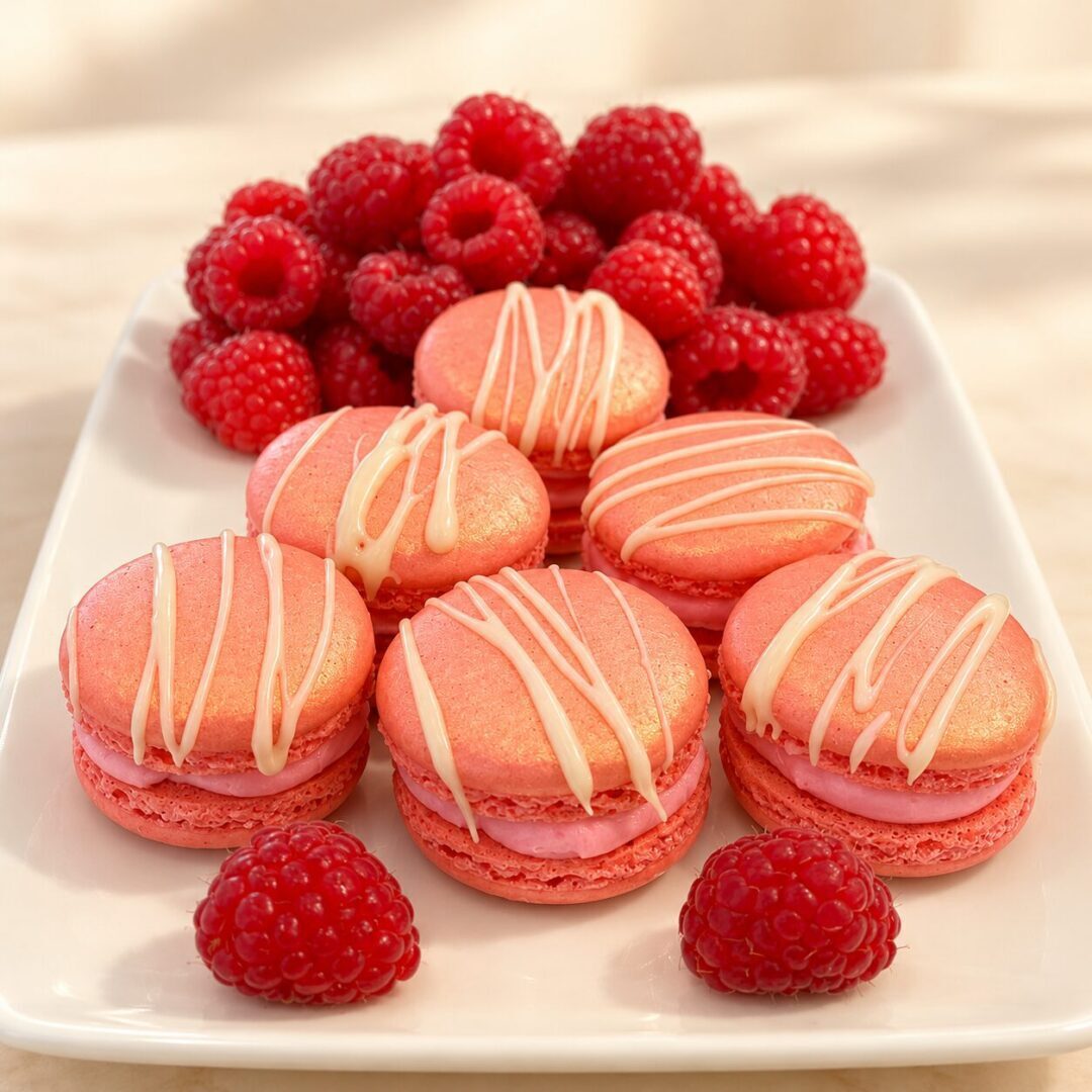 Raspberry Macarons